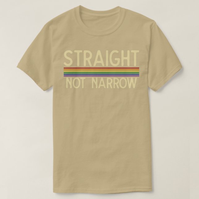 Camiseta Hetero não estreito (Frente do Design)