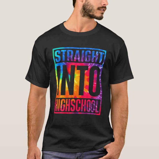 Camiseta Hetero No Segundo grau Tie Dye Primeiro Dia De Sob (Frente)