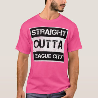 Camiseta Hetero Out League City Texas Vintage Distresse