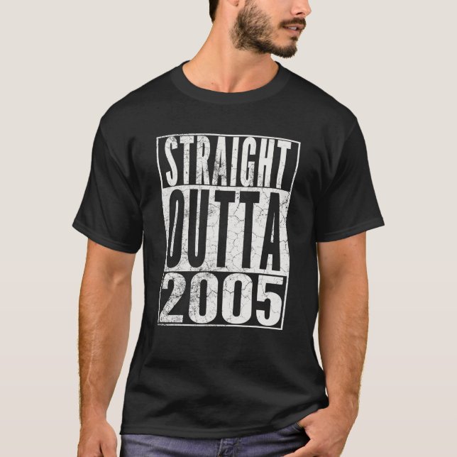 Camiseta HETERO OUTTA 2005 18º presente de aniversário 18 a (Frente)