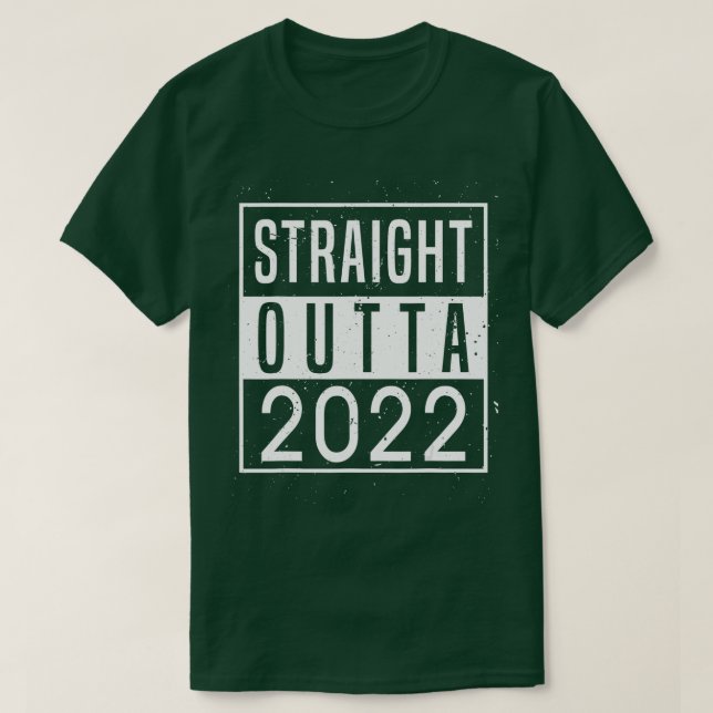 Camiseta Hetero Outta 2022 Adeus 2022 Olá 2023 Feliz (Frente do Design)