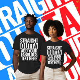 Camiseta HETERO OUTTA | Adicionar o texto aqui | Crio própr