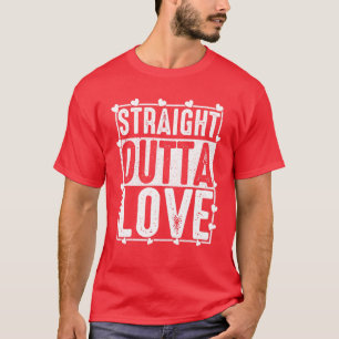 Camiseta Hetero OUTTA Ama o Dia Anti-Valentim Bre Engraçad