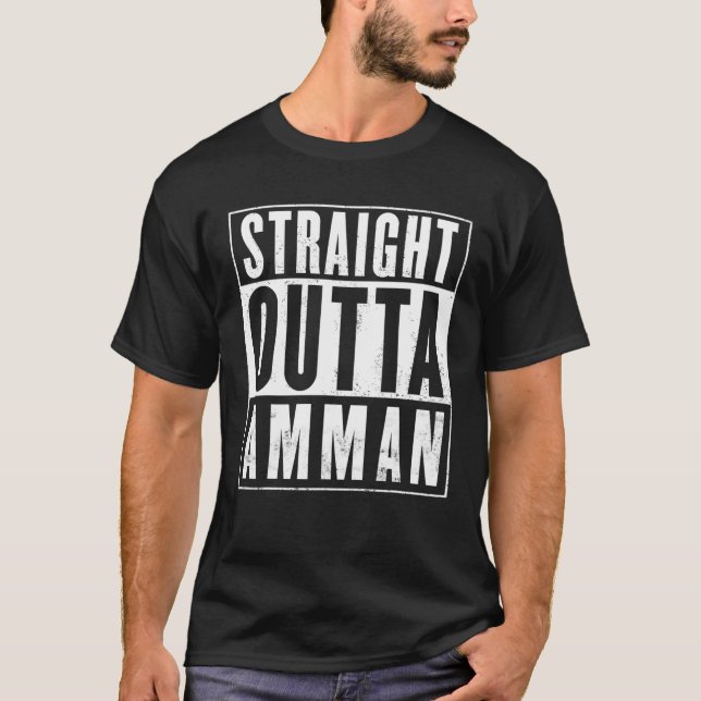 Camiseta Hetero Outta Amman Funny (Frente)