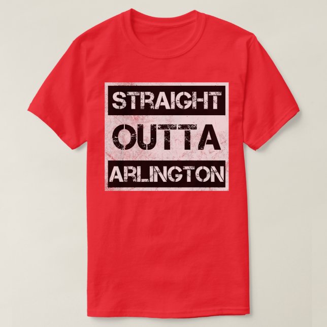 Camiseta Hetero Outta Arlington Texas Vintage angustiado (Frente do Design)