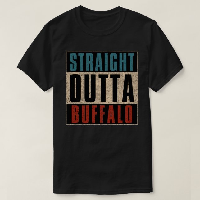 Camiseta Hetero Outta Buffalo Nova York NY (Frente do Design)
