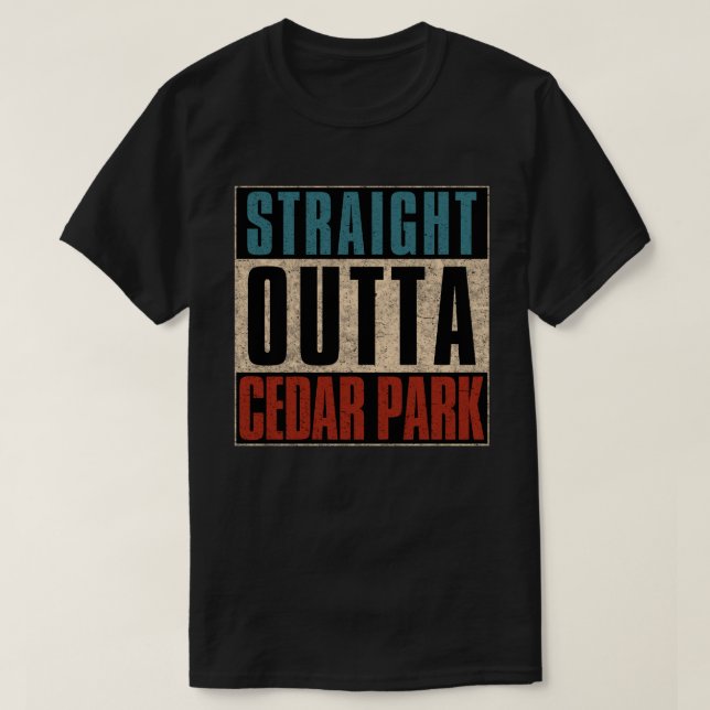 Camiseta Hetero Outta Cedar Park Texas TX (Frente do Design)