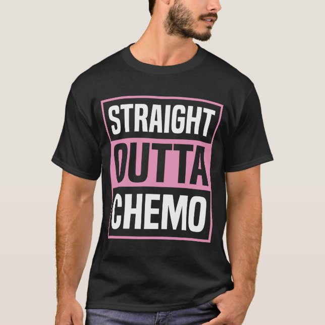 Camiseta Hetero Outta Chemo Sensibilização para o Cancer da (Frente)