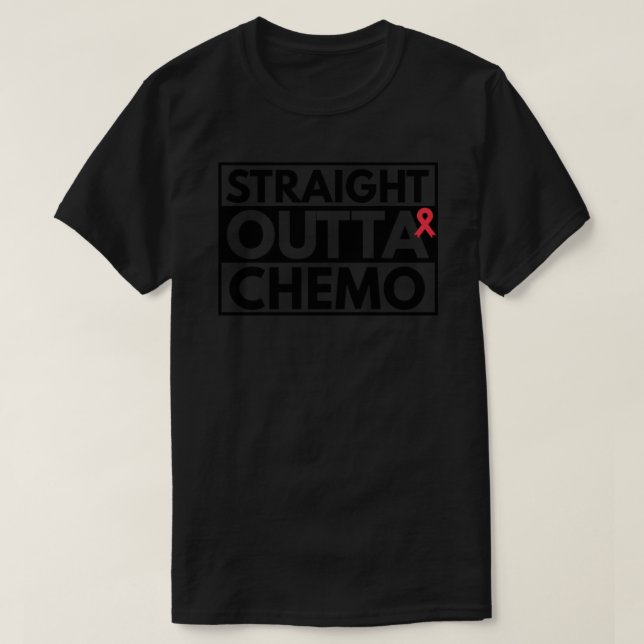 Camiseta Hetero Outta Chemo Shirt - Guerreiro do Cancer (Frente do Design)