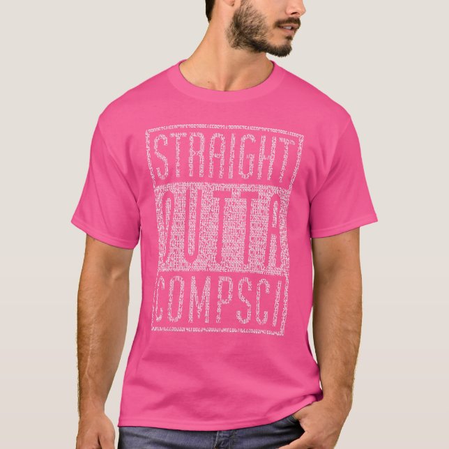 Camiseta Hetero Outta Comp Sci Parody Science (Frente)