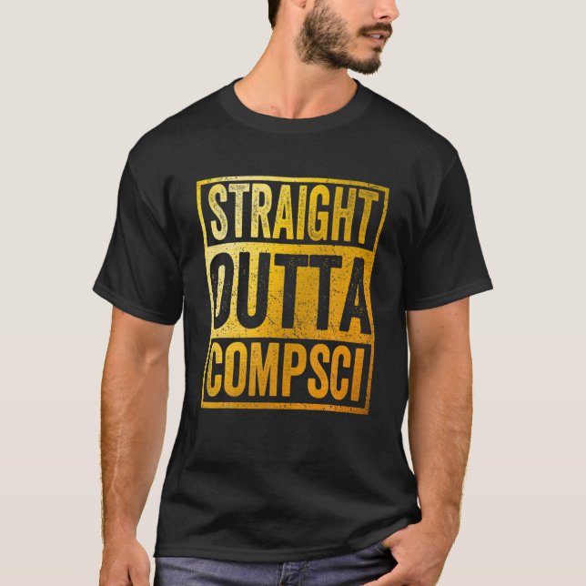 Camiseta Hetero Outta Compsci Computação (Frente)