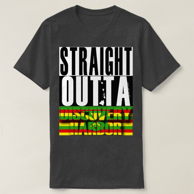 Camiseta Hetero Outta Discovery Harbor Hawaii Kanaka Maol (Frente do Design)