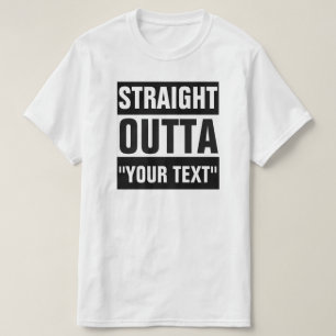 CAMISETA HETERO OUTTA DO "T-SHIRT SEU TEXTO"