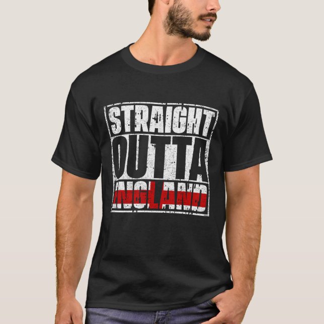 Camiseta Hetero Outta England Flag (Frente)