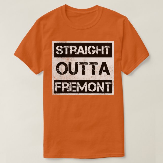 Camiseta Hetero Outta Fremont California Vintage (Frente do Design)