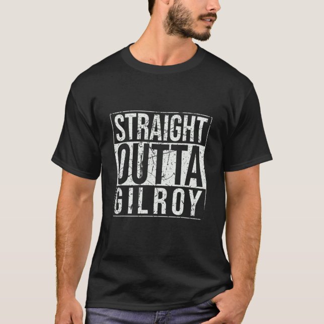 Camiseta Hetero Outta Gilroy Vintage (Frente)