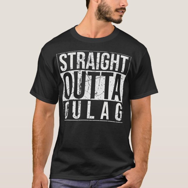 Camiseta Hetero Outta Gulag Video Shooter Gamer (Frente)
