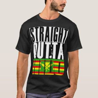Camiseta Hetero Outta Hilo Hawaii Kanaka Maoli Flag por Ha