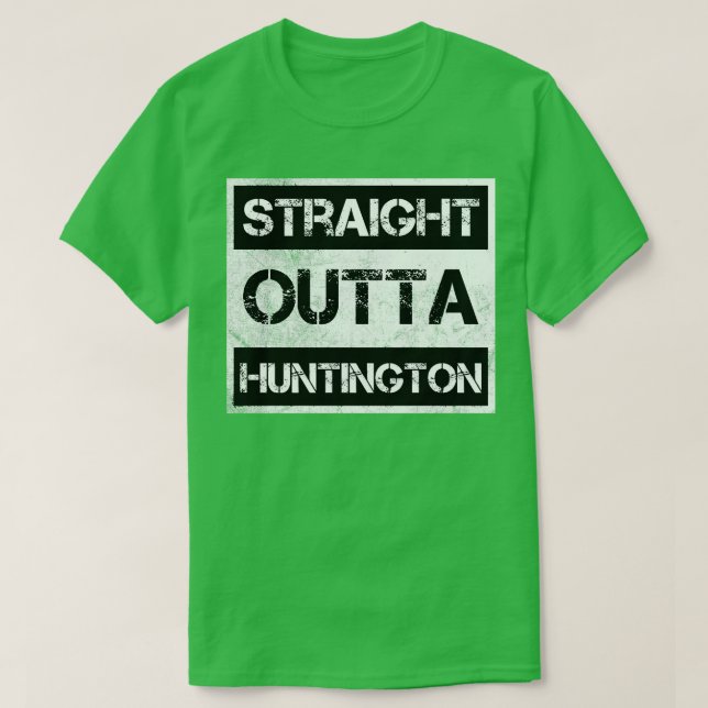 Camiseta Hetero Outta Huntington cidade West Virginia Vinta (Frente do Design)
