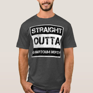 Camiseta Hetero Outta Khartoum North Sudan Vintage Distrita