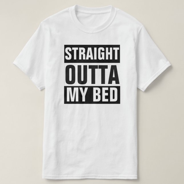 CAMISETA HETERO OUTTA MEU T-SHIRT DA CAMA (Frente do Design)