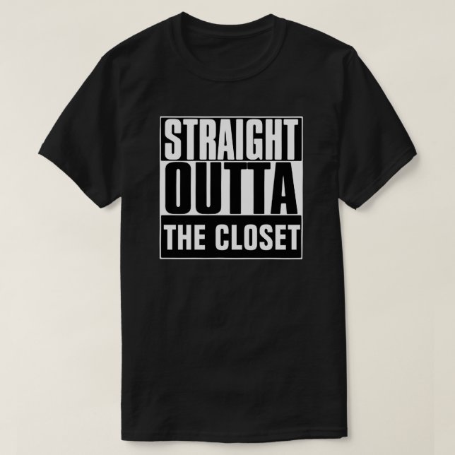 CAMISETA HETERO OUTTA O T-SHIRT DO ARMÁRIO (Frente do Design)