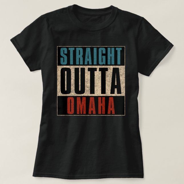 Camiseta Hetero Outta Omaha Nebraska (Frente do Design)