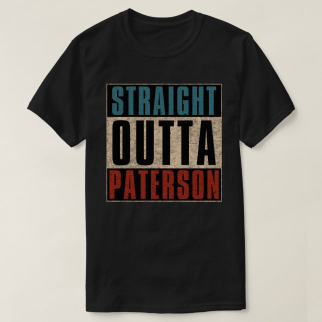 Camiseta Hetero Outta Paterson New Jersey NJ (Frente do Design)