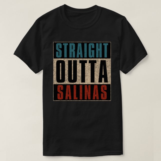 Camiseta Hetero Outta Salinas California CA (Frente do Design)