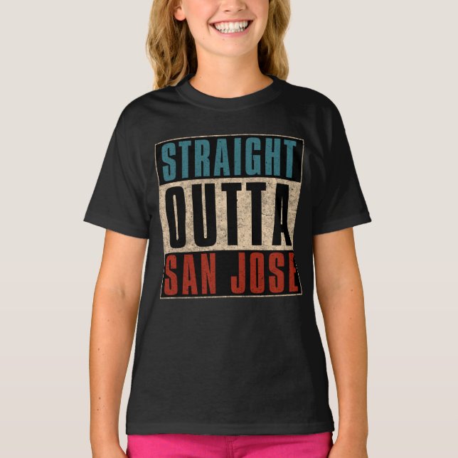 Camiseta Hetero Outta San Jose California CA EUA (Frente)