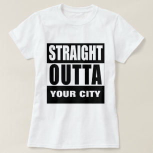 Camiseta HETERO OUTTA [SUA CIDADE ou CIDADE]