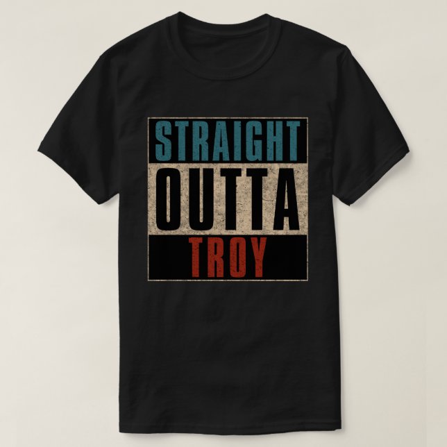 Camiseta Hetero Outta Troy Michigan MI (Frente do Design)