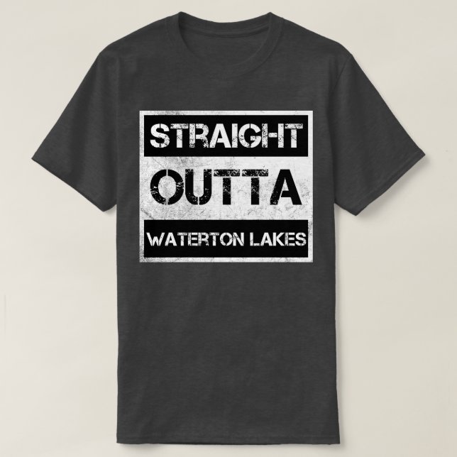 Camiseta Hetero Outta Waterton Lagos Parque Nacional do Can (Frente do Design)