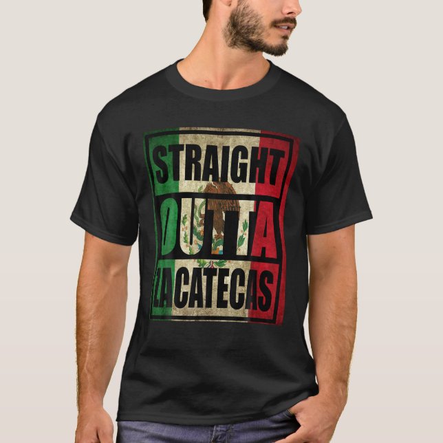 CAMISETA HETERO OUTTA ZACATECAS MEXICO T SHIRT (Frente)