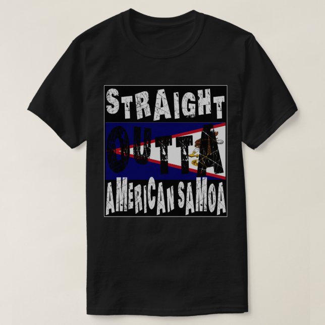 Camiseta HETERO PERSONALIZADO fora da American Samoa Meme T (Frente do Design)