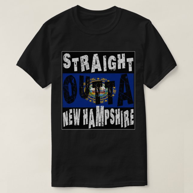 Camiseta HETERO PERSONALIZADO fora de New Hampshire Meme Te (Frente do Design)
