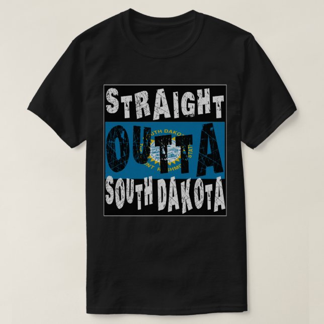 Camiseta HETERO PERSONALIZADO Outta South Dakota Meme Tee (Frente do Design)