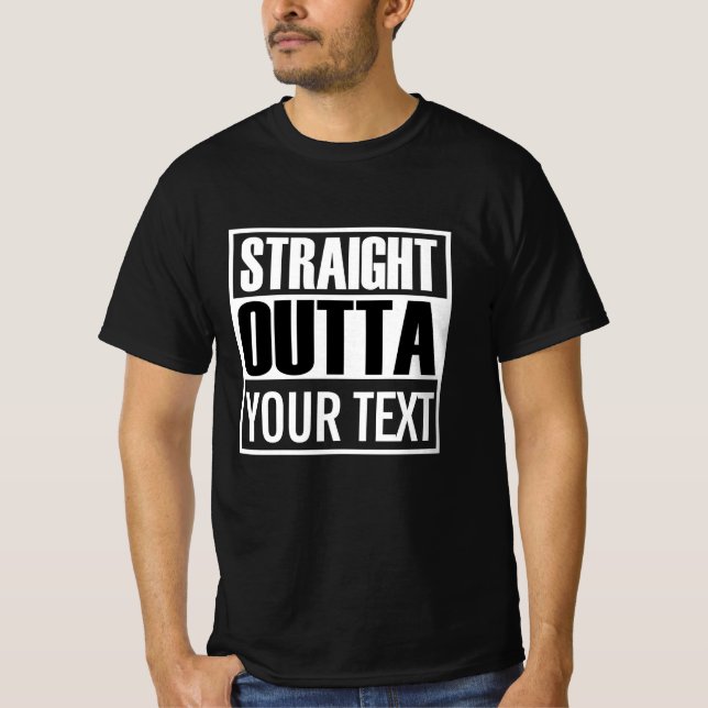 Camiseta Hetero personalizado SATTA preto e branco (Frente)