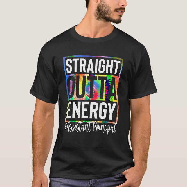 Camiseta Hetero Principal Assistente Outta Energy Tie Dye (Frente)