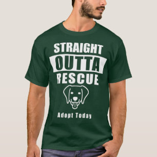 Camiseta Hetero Saída de Emergência Adotar Hoje Cão