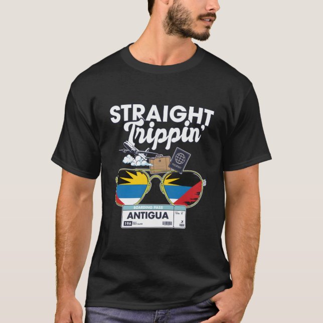 Camiseta Hetero Trippin' Antigua para férias Viagem Trix (Frente)