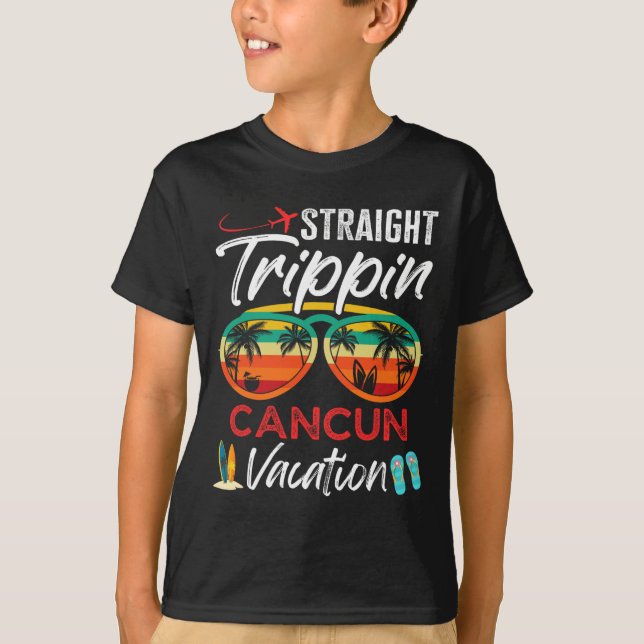 Camiseta Hetero Trippin Cancun Família de Casais do México  (Frente)