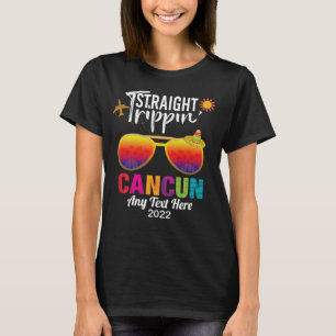 Camiseta Hetero Trippin Cancun México Férias de Viagem T-S