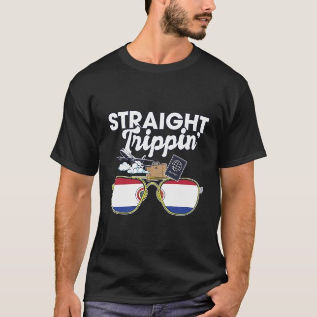 Camiseta Hetero Trippin' Paraguai Vacay Tour Viagem Tr (Frente)