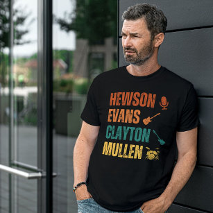 Camiseta Hewson Evans Clayton Mullen Irish Rock Banda