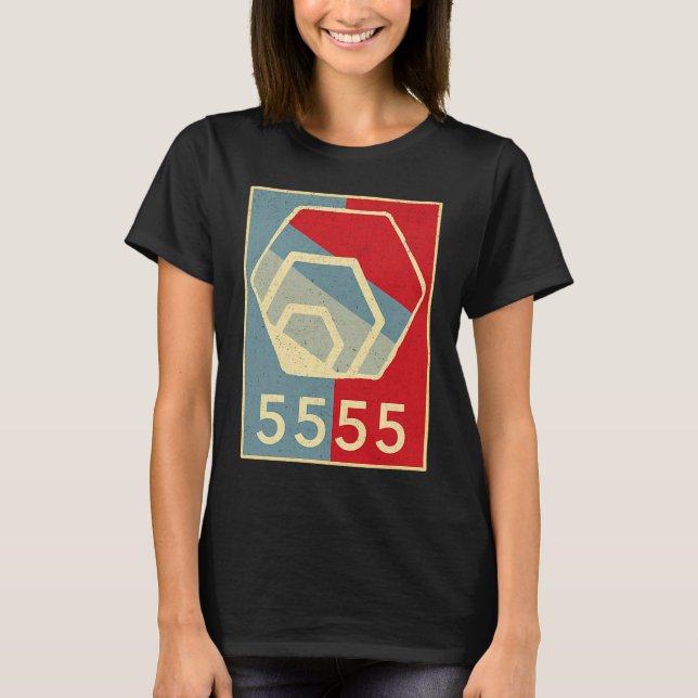 Camiseta HEX Crypto by Richard Heart  5555 Days HEX Staking (Frente)