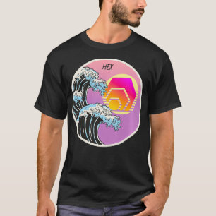 Camiseta HEX Japanese Art Wave Crypto Cryptocurrency Logo 