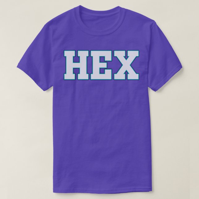 Camiseta Hex Neon - Sinal de Tipografia (Frente do Design)