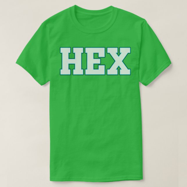 Camiseta Hex Neon - Sinal de Tipografia (Frente do Design)