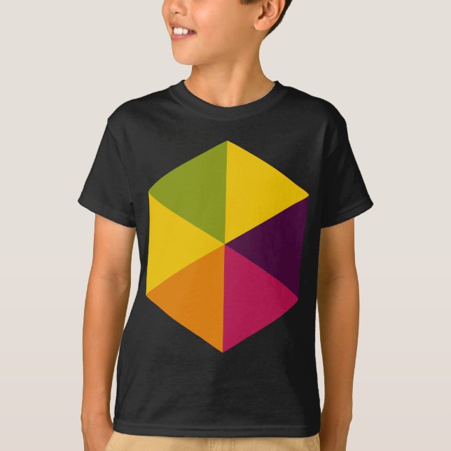 Camiseta Hexágono a cores 01 (Frente)